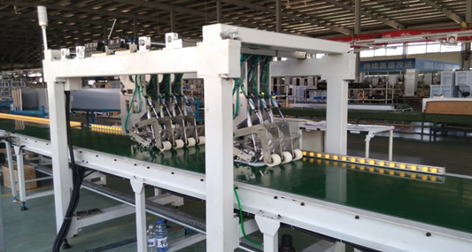 Automatic skin condenser adhesive line